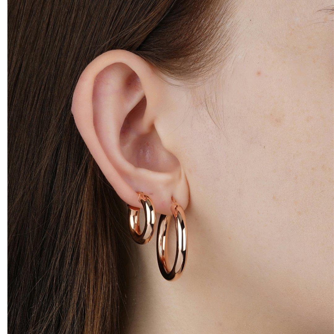Double Layered Gold Hoop - Image 2